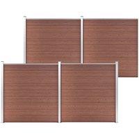 Berkfield Home Garden Fence WPC 699x186 cm Brown
