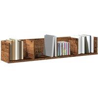 CD Wall Shelf Old Wood 100x18x18 cm Engineered Wood