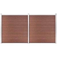 Berkfield Home Garden Fence WPC 353x186 cm Brown