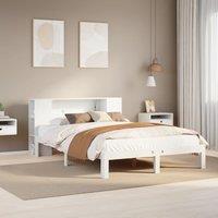 Berkfield Home Bookcase Bed without Mattress White 140x200cm Solid Wood Pine | Size: 140x200 cm
