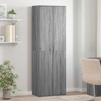 Berkfield Home Highboard Grey Sonoma 60x35x180 cm Engineered Wood | Size: 60 x 35 x 180 cm