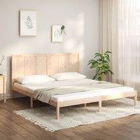 Berkfield Home Bed Frame Solid Wood Pine 200x200 cm in Brown