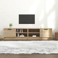 Berkfield Home TV Cabinets 2 pcs Sonoma Oak 80x35x36.5 cm Engineered Wood in Brown