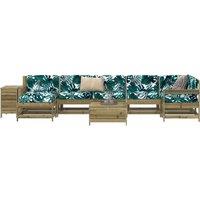 9 Piece Garden Sofa Set Impregnated Wood Pine