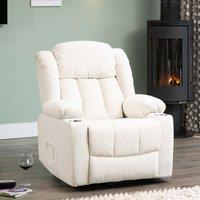 Artemis Home Redding Dual Motor Electric Lift Assist Recliner Chair with Massage & Heat in Cream