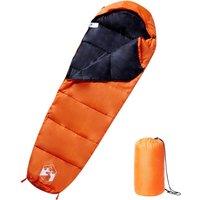 Berkfield Home Mummy Sleeping Bag for Adults Camping 3 Seasons in Orange