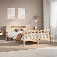 Bookcase Bed without Mattress 160x200 cm Solid Wood Pine
