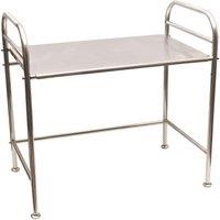 mysmartbuy Microwave Storage Unit with Shelf - Freestanding Stainless Steel Kitchen Countertop Shelving Storage Unit Rack - H53 x W55 x D35cm