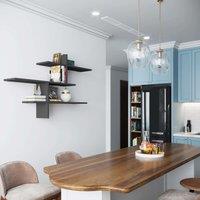 Decortie Leo' Modern Floating Shelf Wall Mounted 123cm Width in Dark Grey | Size: 1 Pack