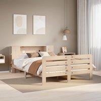 Berkfield Home Bed Frame without Mattress 120x200 cm Solid Wood Pine in Brown | Size: Small Double