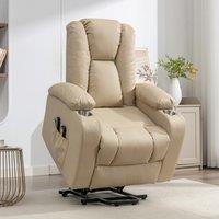 Artemis Home Hartville Electric Lift Assist Riser Recliner with Massage & Heat in Cream