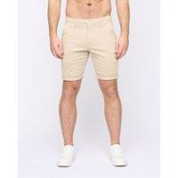 Duck&Cover Moreshore Men's Lightweight Stretch Canvas Chino Shorts with Secure Penny Pocket in Stone | Size: 30