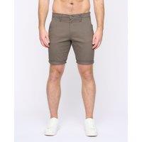 Duck&Cover Moreshore Men's Lightweight Stretch Canvas Chino Shorts with Secure Penny Pocket in Olive | Size: 30