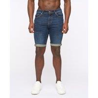 Duck&Cover Men's Mustone Denim Shorts in Dark Navy | Size: 30