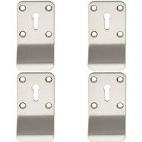 Loops 4x Standard Lock Cylinder Pull Handle 78.5 x 43mm Bright Stainless Steel in Metallics