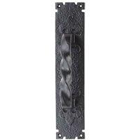 Loops Traditional Forged Twist Pull Handle 310 x 66mm Black Antique Door Handle
