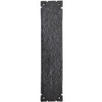 Loops Traditional Forged Door Finger Plate 315 x 67mm Black Antique Textured Finish