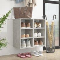 Berkfield Home Shoe Cabinet Concrete Grey 52.5x30x50 cm