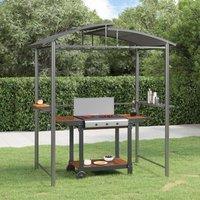 Berkfield Home BBQ Gazebo with Side Shelves Anthracite 210x114x230 cm Steel in Black | Size: 210 x 114 x 230 cm