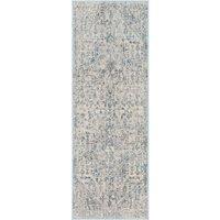 Round Vintage Oriental Boho Ivory LYA Area Rug