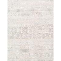 Livabliss Roma Modern Grey White Living Dining Bedroom Rug in Cream | Size: 120 cm x 170 cm