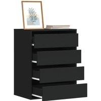Corner Chest of Drawers Black 60x41x76 cm Engineered Wood