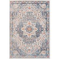 Livabliss Huntington Beach-Vintage Blue Beige Orange In- & Outdoor Rug in Navy | Size: 120 cm x 170 cm