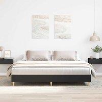 Bed Frame without Mattress Black 160x200cm Engineered Wood