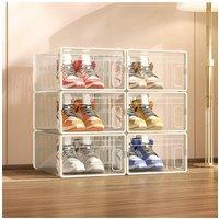 12 Pack Dustproof Plastic Shoe Storage Box