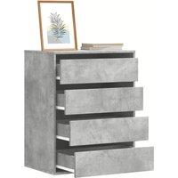 Berkfield Home Corner Chest of Drawers Concrete Grey 60x41x76 cm Engineered Wood | Size: 60 x 41 x 76 cm