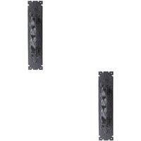 Loops 2x Traditional Forged Twist Pull Handle 310 x 66mm Black Antique Door Handle