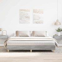 Bed Frame without Mattress Grey Sonoma 160x200cm Engineered Wood