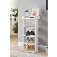 5 Tiers Shoe Rack Organizer Storage Stand Shelf Space Saving White