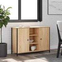 Berkfield Home Sideboard Sonoma Oak 100x35x70 cm Engineered Wood in Brown | Size: 100 x 35 x 70 cm
