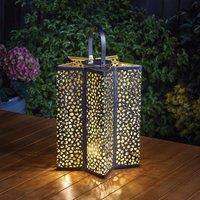 mysmartbuy Solar Powered XL Celeste Star Shaped Silhouette Effect Garden Lantern in Black