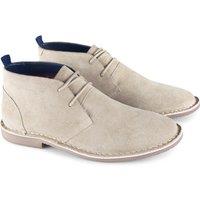 CATESBY ENGLAND Men's Sahara Suede Leather Desert Boots in Light Sand | Size: 12