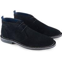 CATESBY ENGLAND Men's Sahara Suede Leather Desert Boots in Black | Size: 12