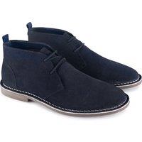 CATESBY ENGLAND Men's Sahara Suede Leather Desert Boots in Navy | Size: 7