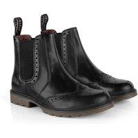 CATESBY ENGLAND Men's Bute Leather Casual Chelsea Boots in Black | Size: 9