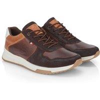 CATESBY ENGLAND Men's Devon Nubuck Leather Casual Trainers in Dark Brown | Size: 11