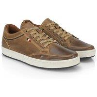 CATESBY ENGLAND Men's Devon Nubuck Leather Casual Trainers in Khaki | Size: 11