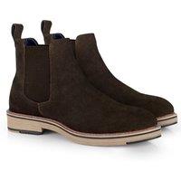 CATESBY ENGLAND Men's Sweeney Leather Casual Chelsea Boots in Brown | Size: 7