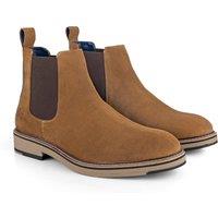 CATESBY ENGLAND Men's Sweeney Leather Casual Chelsea Boots in Tan | Size: 7
