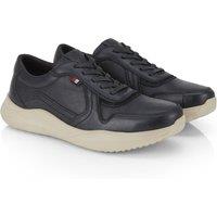 CATESBY ENGLAND Men's Hampton Nubuck Leather Casual Trainers in Black | Size: 12