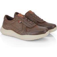 CATESBY ENGLAND Men's Hampton Nubuck Leather Casual Trainers in Dark Brown | Size: 7