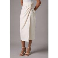 Coast Women's Knot Front Wrap Skirt in Ivory | Size: 10