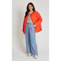 Little Mistress Women's Tomato Quilted Jacket in Red | Size: Large