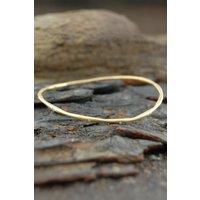 Otis Jaxon London Women's White Topaz November Birthstone Silver Stacking Bangle in Gold