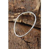 Otis Jaxon London Women's White Topaz November Birthstone Silver Stacking Bangle