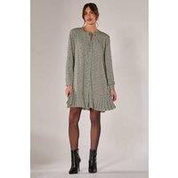 Jolie Moi Women's Long Sleeve Shirt Dress in Khaki | Size: 16
